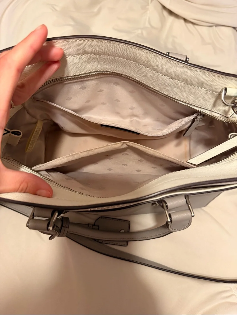 Authentic Kate Spade New York Satchel - Grey & White Colorblock